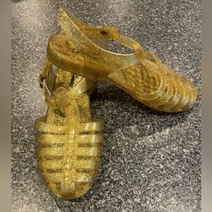Gold Jelly Sandals